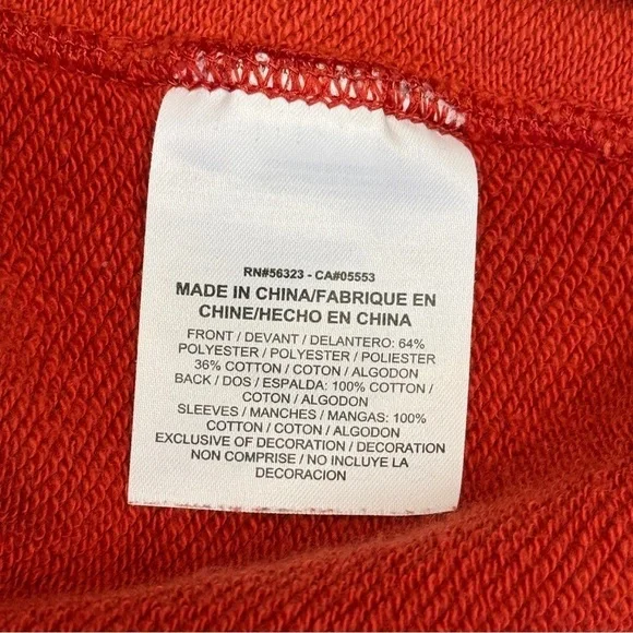 Nike F.C. AW77 1994 Long-Sleeve Crew Mens Sweatshirt. Burnt Orange Size S #1440 - Picture 9 of 10